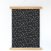 Uneven Polka Dots in Black and White