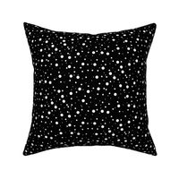 Uneven Polka Dots in Black and White