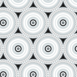 Shibori Circles gray