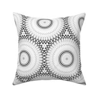 Shibori lace circles gray