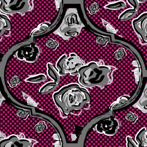 Maximalist Pink Ogee Floral