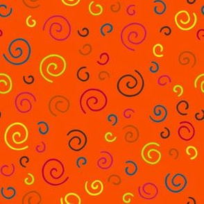 Curlicues on Orange