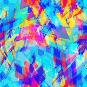 Abstract geometric pattern with rhombus and brilliant. yellow purple pink blue aqua  geometric print
