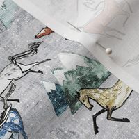 Wild Bush Horses (silver) SML 