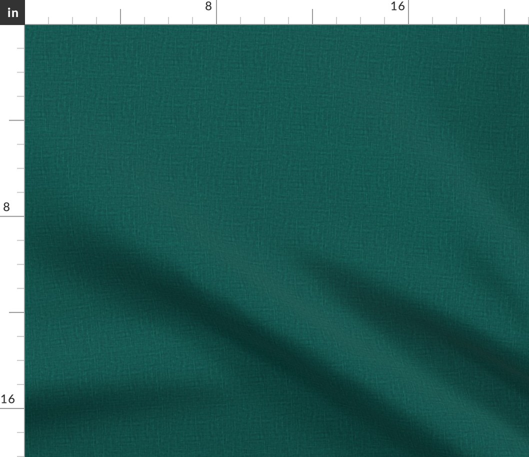 Linen look texture printed Emerald green color