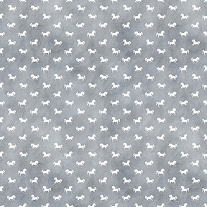 Micro Unicorn Pattern in Smokey Grey Watercolor