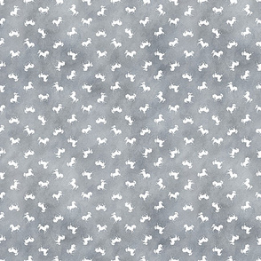 Ditsy Micro Unicorn Pattern in Smokey Grey Watercolor