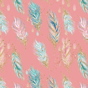 Feathers Boho Coral