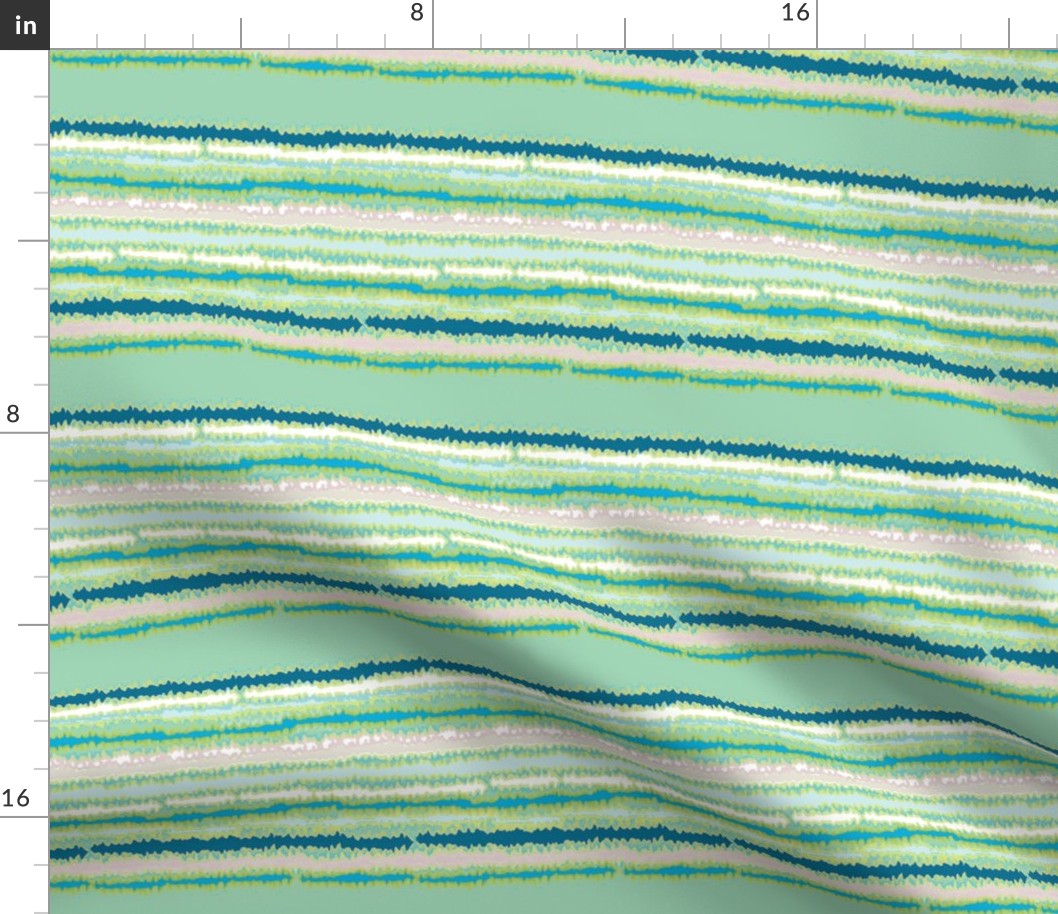 Spring Green Cyan Turquoise Stripes