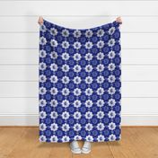 Shibori flower | cobalt