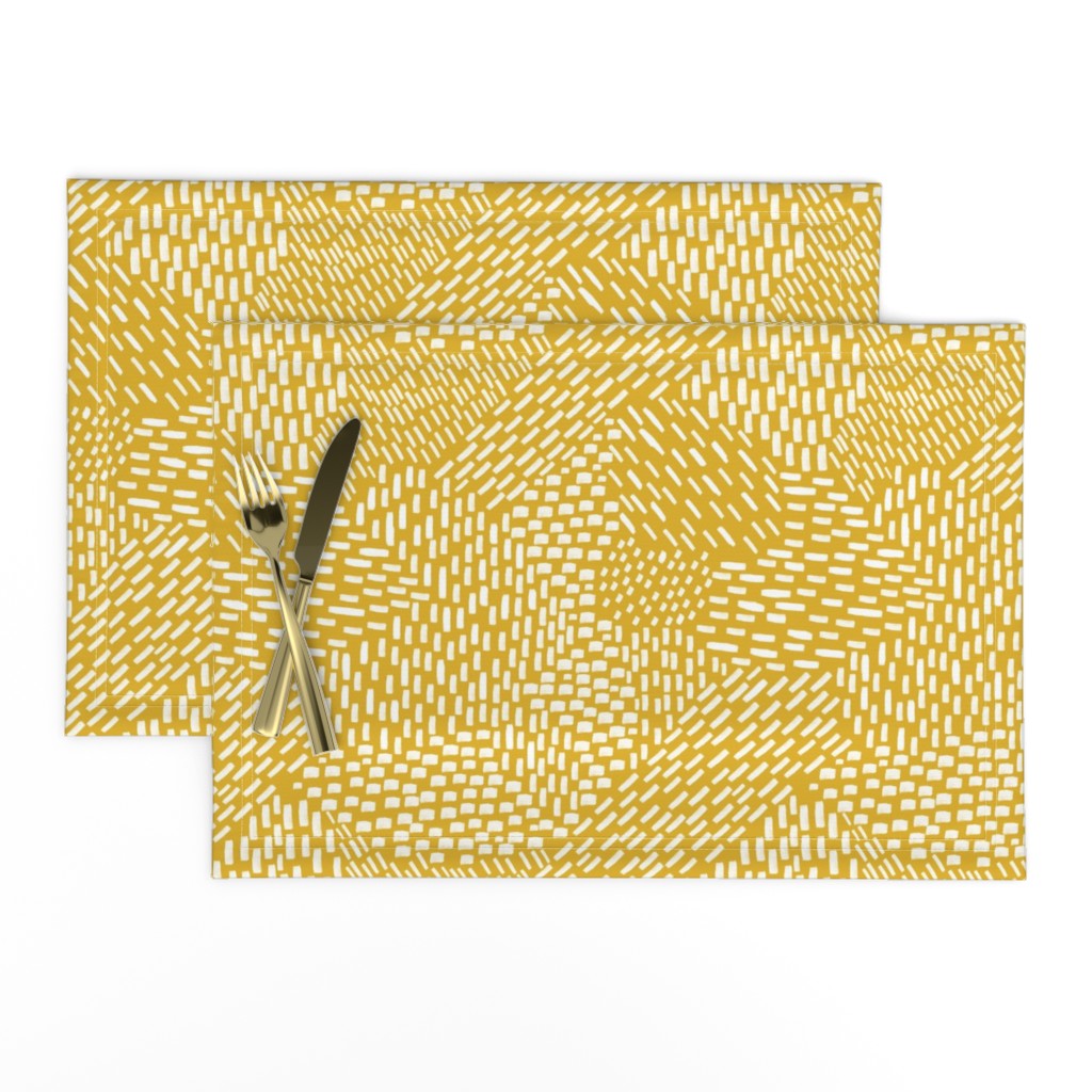 abstract brushstroke texture white on mustard