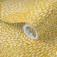 abstract brushstroke texture white on mustard