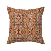 Kite Shaped Floral Patchwork in Orange