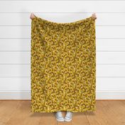 Cacti Camo Camouflage Blooming Succulents Floral Pattern Yellow