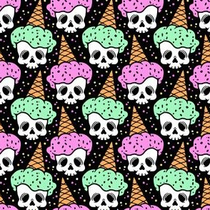 Skulls with Ice Cream Cone Hats