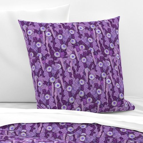 Cacti Camouflage Blooming Succulents Cactus Flowers Floral Pattern Purple Violet