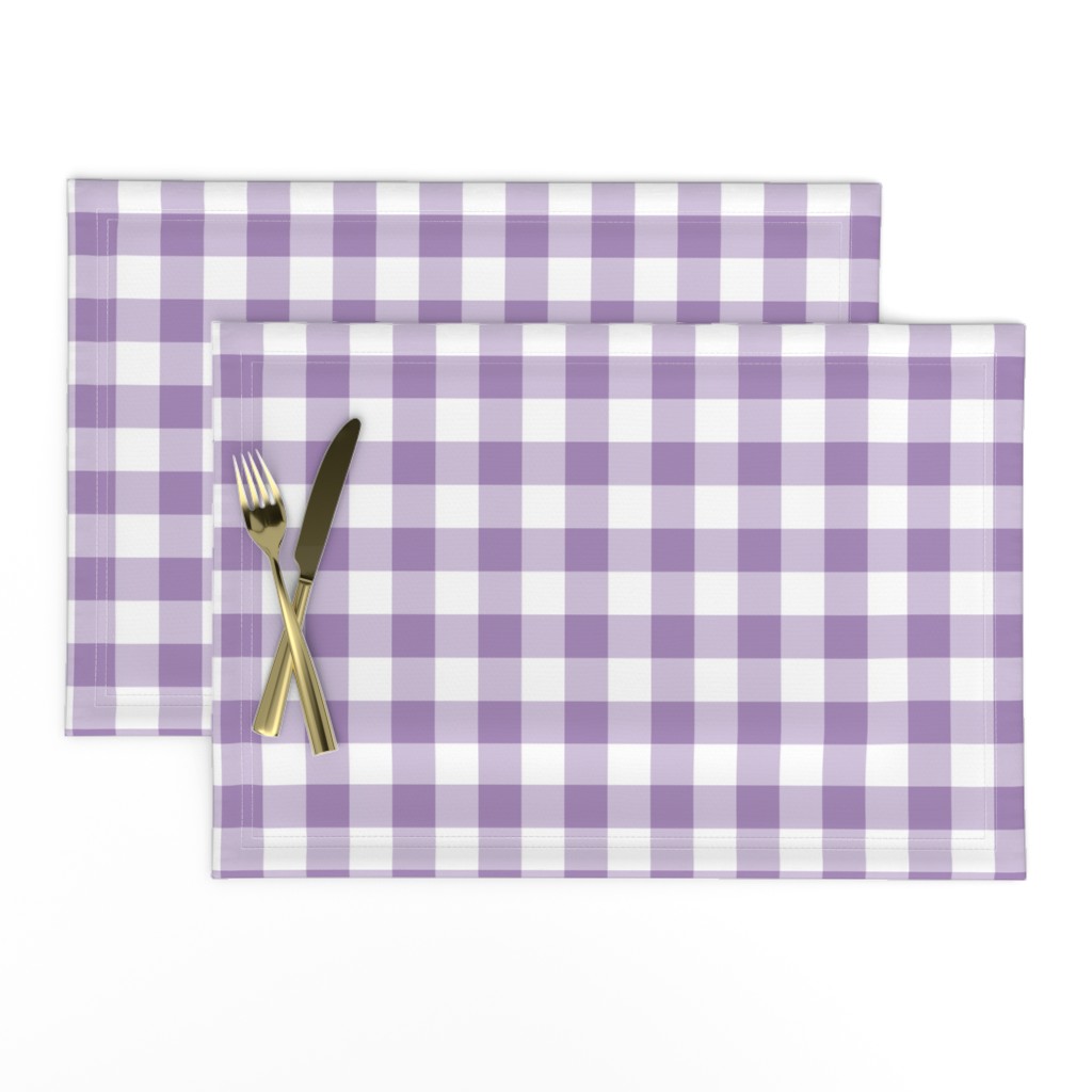 Gingham//Purple - 1 inch