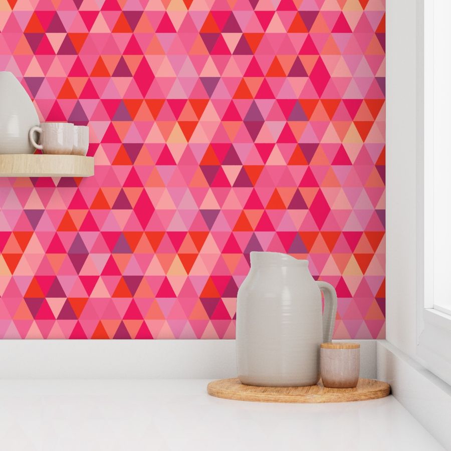 Pink and orange triangles