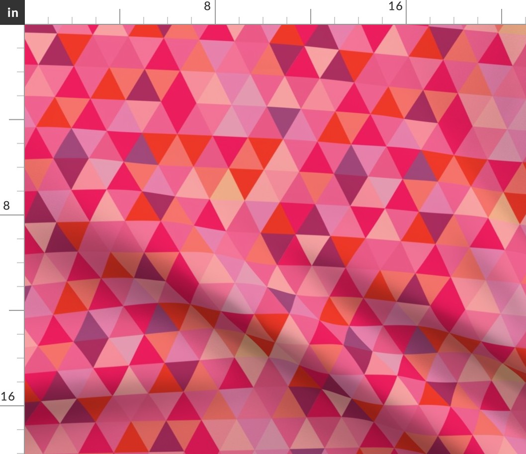 Pink and orange triangles