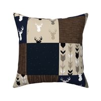 Midnight Woodland with Navy Deer