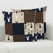 Midnight Woodland with Navy Deer