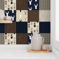 Midnight Woodland with Navy Deer