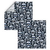 Indigo Shibori Skulls