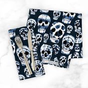 Indigo Shibori Skulls