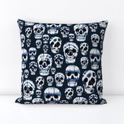 Indigo Shibori Skulls