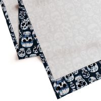 Indigo Shibori Skulls