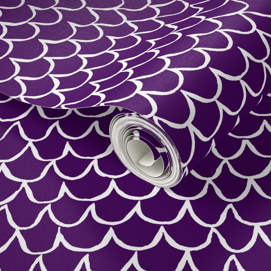 Sea Waves Scallop Pattern // Eggplant