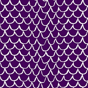 Sea Waves Scallop Pattern // Eggplant