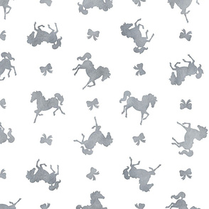 Ditsy Horses and Bows Pattern