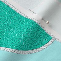 Half circles turquoise on pale blue by Su_G_©SuSchaefer