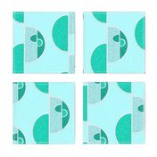 Half circles turquoise on pale blue by Su_G_©SuSchaefer