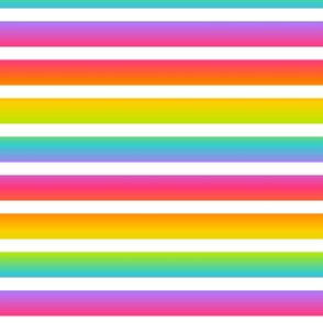 Bright Rainbow Gradient Stripes