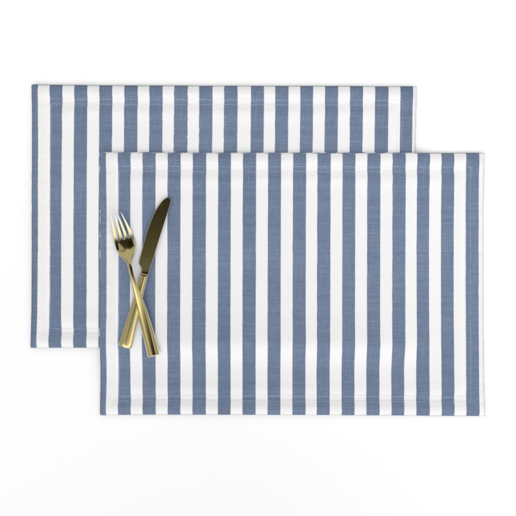 Denim Stripes . 501 Washed Chambray White