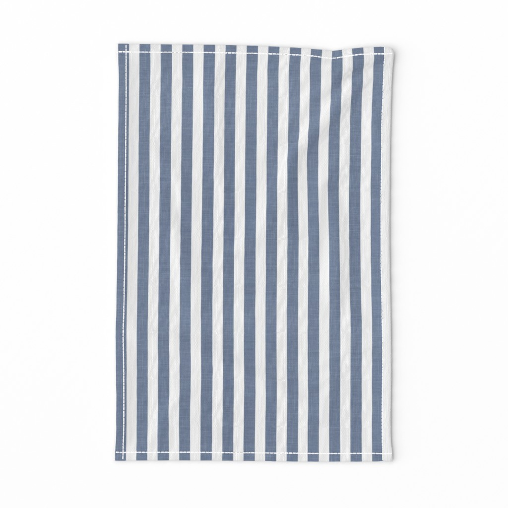 Denim Stripes . 501 Washed Chambray White