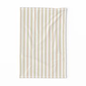 Denim Stripes . Sand White Chambray