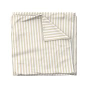 Denim Stripes . Sand White Chambray