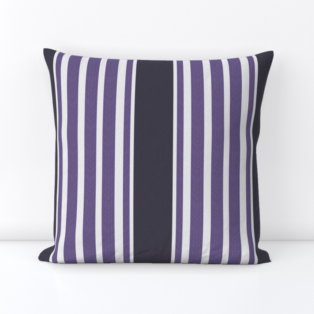 Purple Triple Ticking Stripe