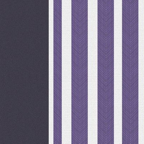 Purple Triple Ticking Stripe