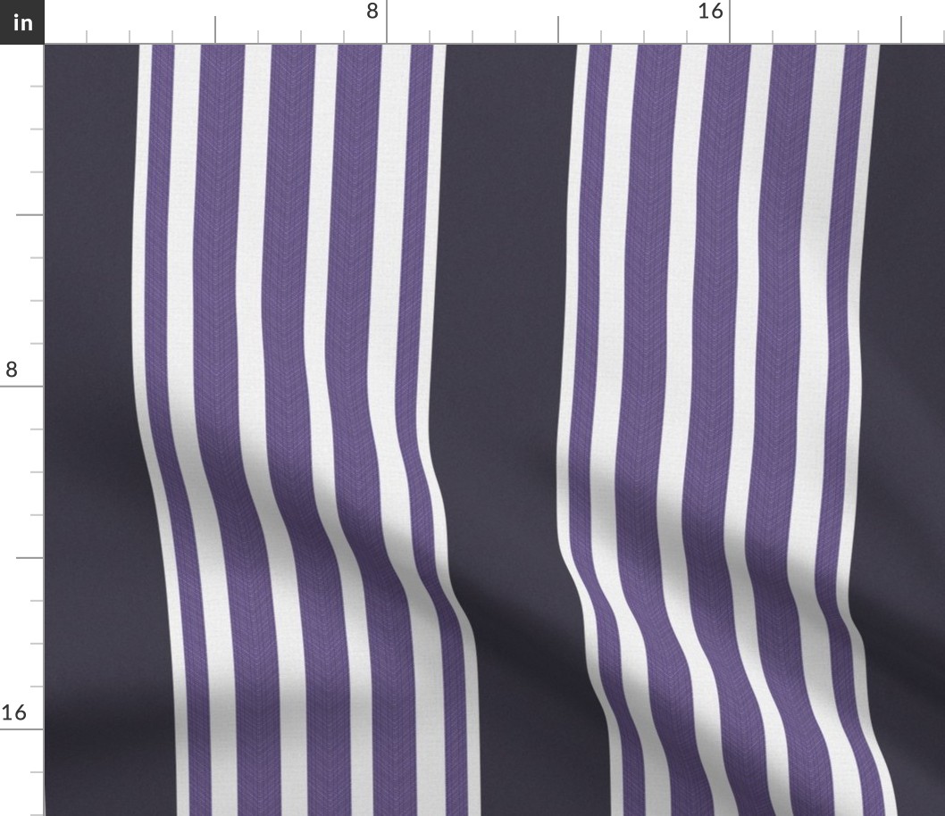 Purple Triple Ticking Stripe