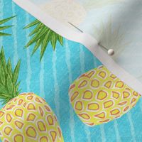 Pineapples - Light blue stripes - Summer - LAD19