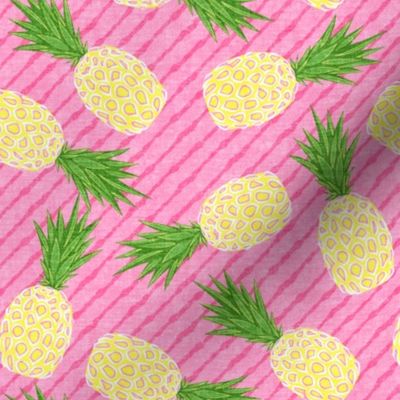 Pineapples - Pink stripes - Summer - LAD19