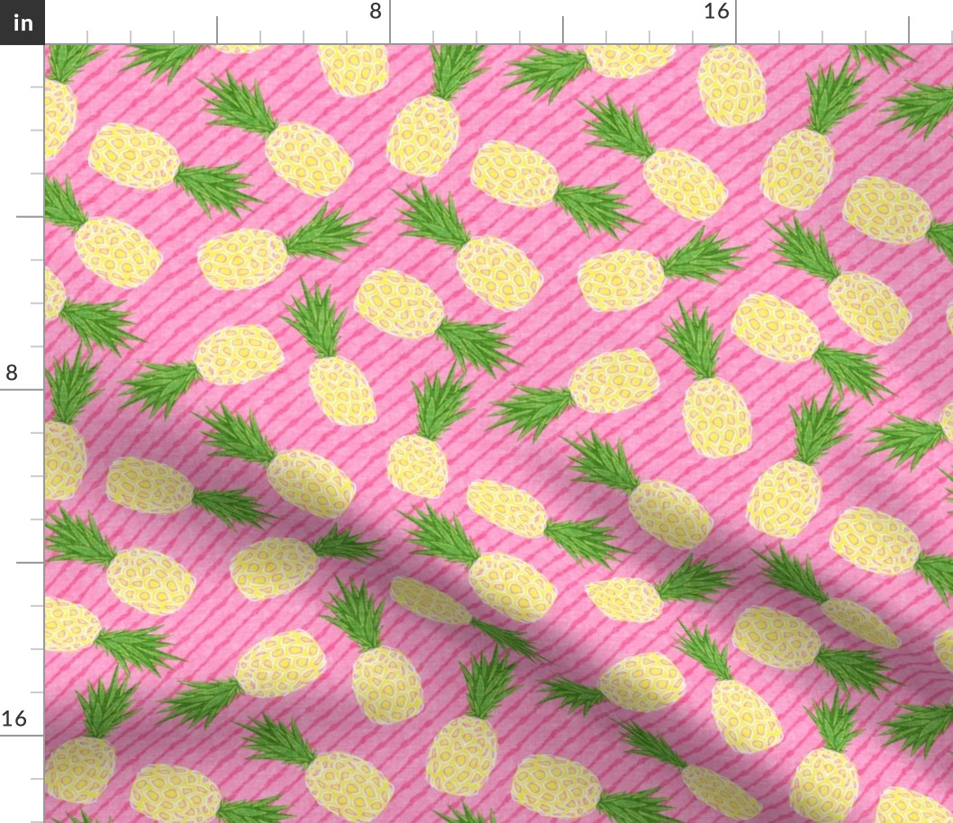 Pineapples - Pink stripes - Summer - LAD19