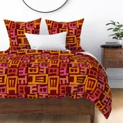 African Map - Rose Rust Orange - Design 8811344