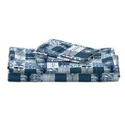 shibori indigo patchwork quilt