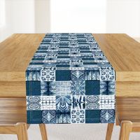 shibori indigo patchwork quilt