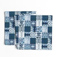 shibori indigo patchwork quilt